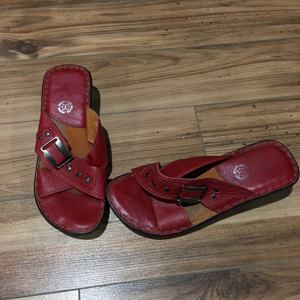 Red sandals